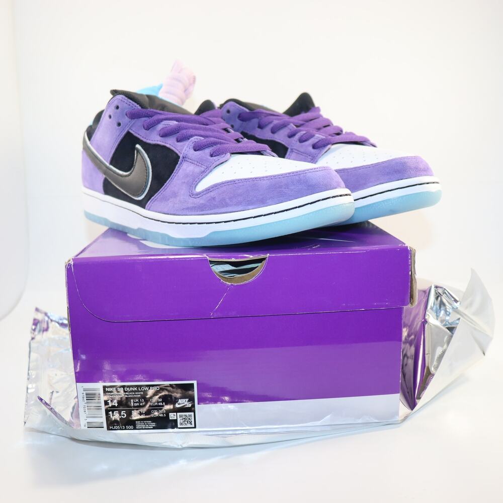 Nike SB Dunk Low Pro Hailey Wilson UV‎ Reactive Purple Sz 14 NIB